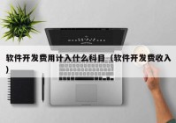 软件开发费用计入什么科目（软件开发费收入）